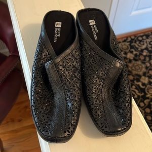 White mountain slip on heels